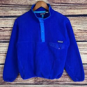 Vintage 1990s Patagonia Synchilla Made in USA Fleece Snap T Pullover